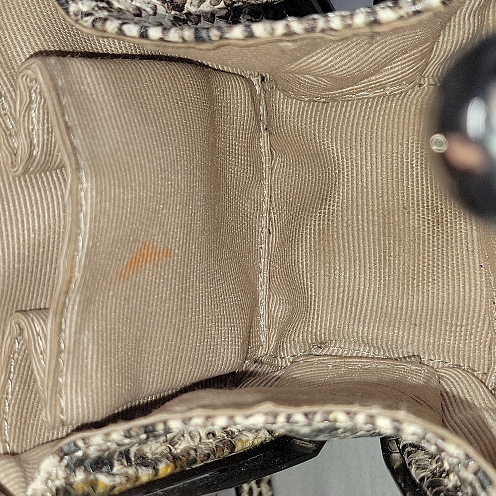 Talbots Python Leather Box Frame Kisslock Crossbo… - image 10